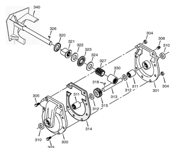 Gear Case Diagram and Parts List for 627804X89C 2001 Briggs and Stratton Snow Blower